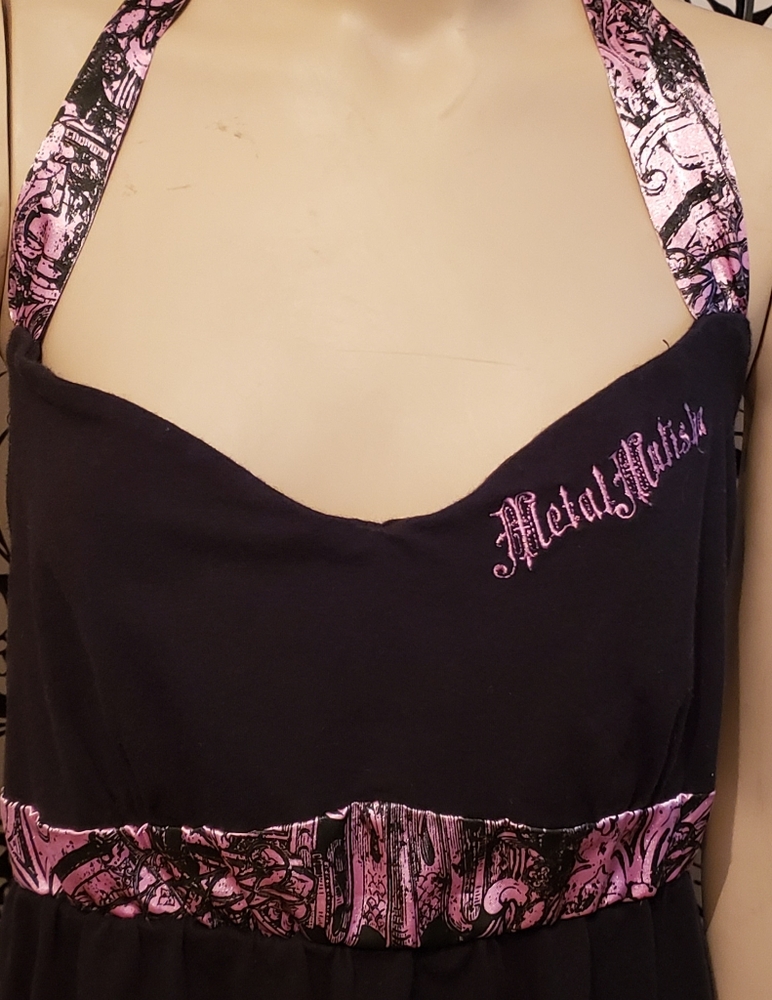 Metal Mulisha halter cotton dress medium